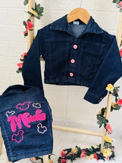 Jaqueta Jeans Minnei Bordado na internet