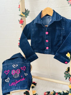 Jaqueta Jeans Minnei Bordado - Up Up bebe