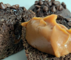 Muffin Proteico Cacao, Banana & Dulce de Leche – Pack x6 - Suqua Fitness