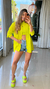 Conjunto camisa e cropped trabalhados na laise