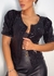 Casaco cropped em paetê e acompanha com top - comprar online