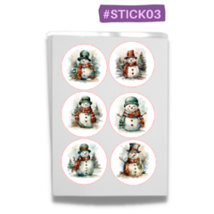 #STICK03 - Sticker de Folha de Açúcar - COLEÇÃO NATAL