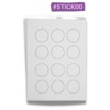#STICK00 - Sticker de Folha de Açúcar - PERSONALIZADO
