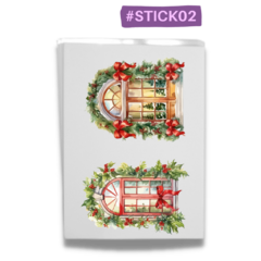 #STICK02 - Sticker de Folha de Açúcar - COLEÇÃO NATAL