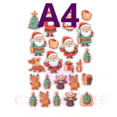 #STICK07 - Sticker de Folha de Açúcar - COLEÇÃO NATAL - comprar online