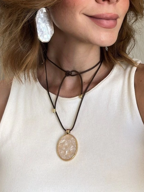 Choker Oval Perolizado