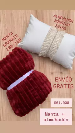KIT MANTA + ALMOHADÓN - comprar online