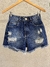 Short jeans 100% algodão destroyed