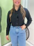 Camisa Cropped em Poliéster - Lu e Lu Moda Feminina
