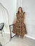 Vestido Samantha em Crepe de Seda com Estampa Animal Print - comprar online