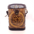 Mateira Tampa Oval em Couro Estampada