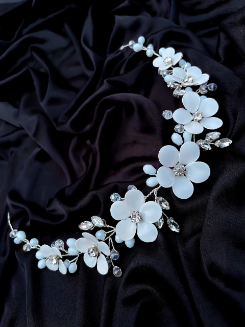 Tiara Chuva de Prata