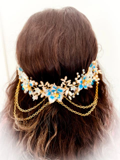 Grinalda Duquesa azul - Acessórios de Luxo para Noivas | Grinaldas, Tiaras e Mais - Tortolys