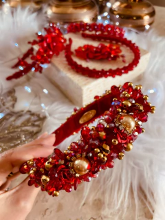 Coleção La Vie - Vermelho - Acessórios de Luxo para Noivas | Grinaldas, Tiaras e Mais - Tortolys