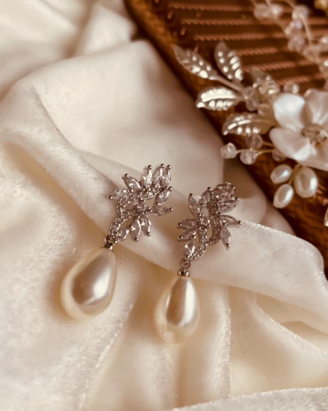 Brincos Elegância Prateada