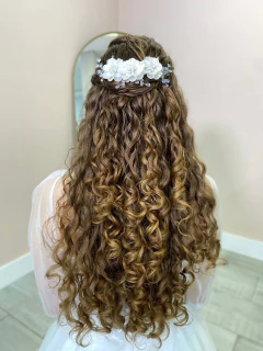 Grinalda 3 Flores Peroladas - comprar online