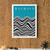 Pôster Quadro Wave Lines Preto e Azul - Bauhaus na internet