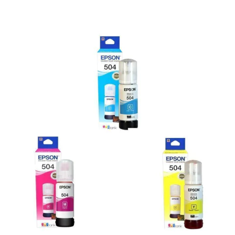 Kit 3x Tinta Epson T504 I L4150 4160 6191 L14150 | Original