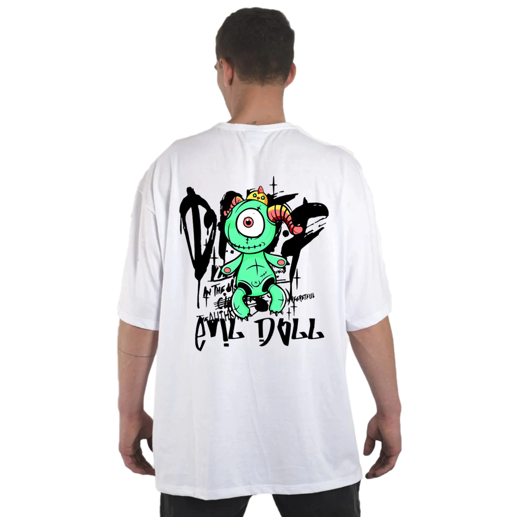 Remera Blanca Oversize ALIEN UN OJO