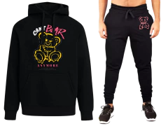 CONJUNTO OSO CAN´T BEAR ANYMORE BUZO + JOGGING NEGRO