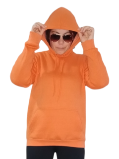 Buzo Canguro Liso Naranja - comprar online