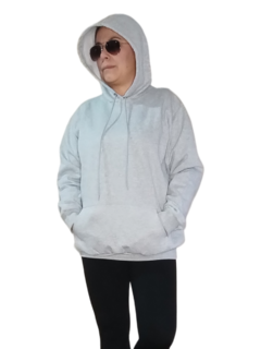 Buzo Canguro Liso Gris - comprar online