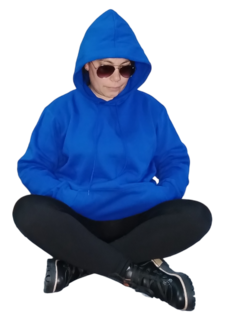 Buzo Canguro Liso Azul Francia