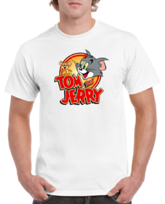 Remera Blanca Tom y Jerry