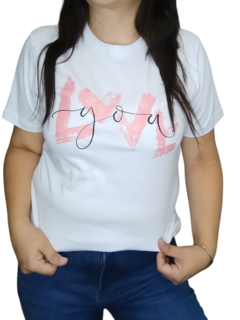 Remera Blanca Love