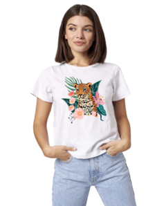 Remera Blanca Mujer Tigre