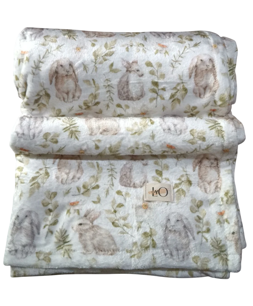 Frazada de Polar Soft CONEJITOS BLANCOS medida 2,40x1,60
