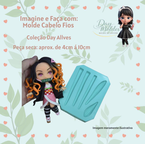 Moldes cabelo fios