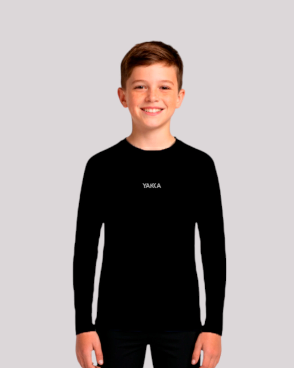 Remera Larga Filtro UV Negro Niños
