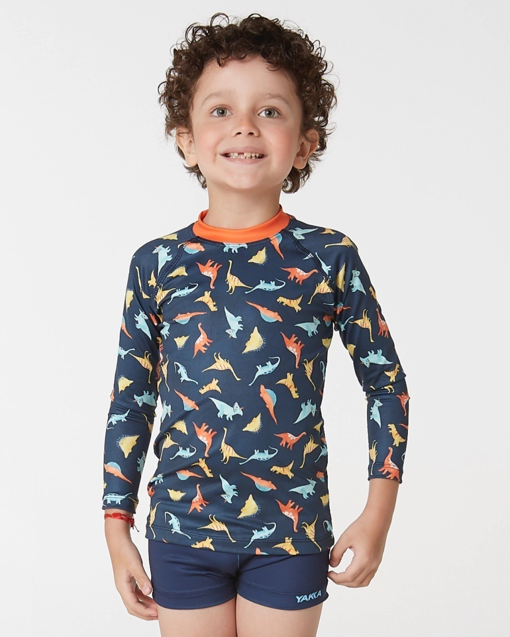 Remera Larga Filtro UV Dinosaurio