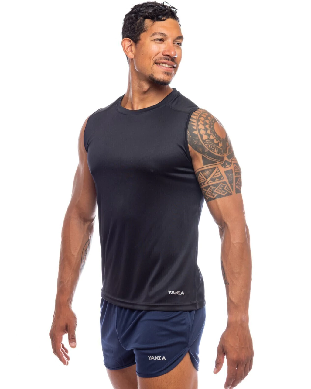 Musculosa Running Mako Negro & Gris