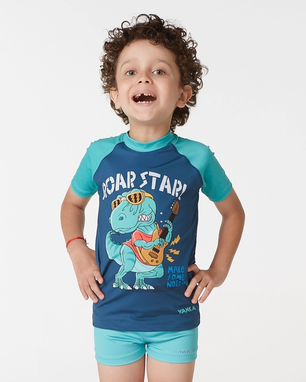 Remera Corta Filtro UV Dino Rock