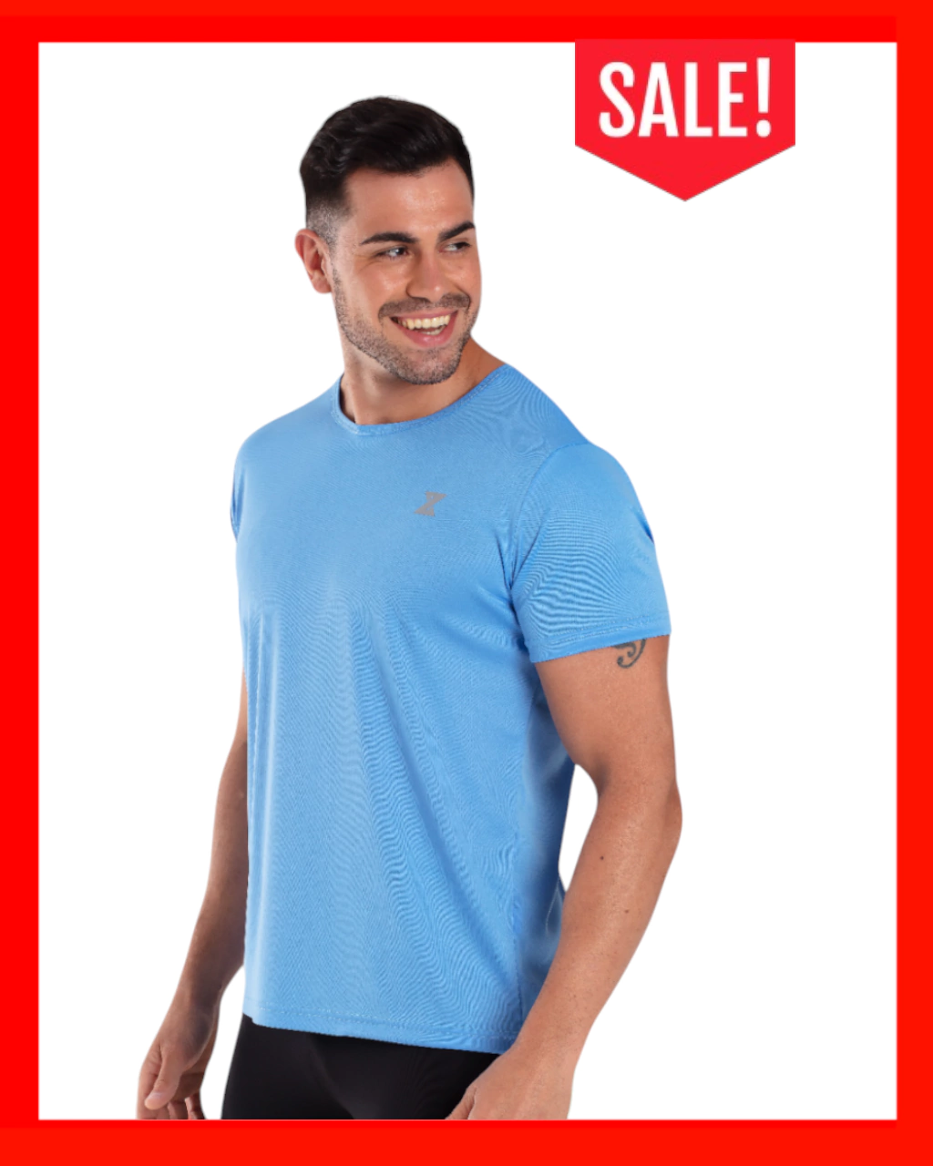 Remera Running Zulu Celeste