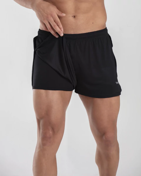 Short Calza Running Negro & Gris - comprar online