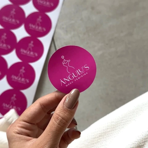 Adesivo redondo 3x3 | 4x4 | 5x5cm