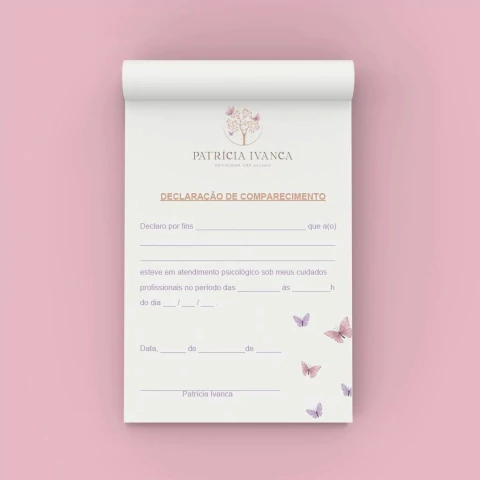 Bloco Declaração de Comparecimento A5 - 15x21cm