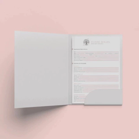 Pasta com Bolso branco