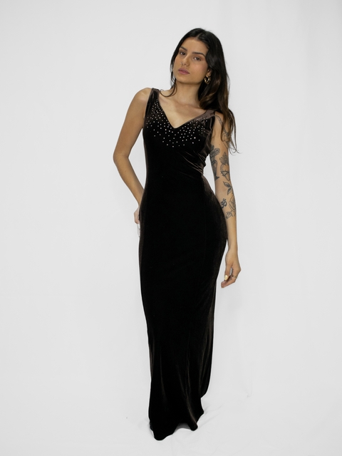 VESTIDO LONGO VELUDO (P) - comprar online