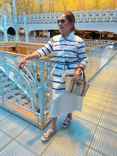 VESTIDO NAVE AZUL LINHO - Mara Maia