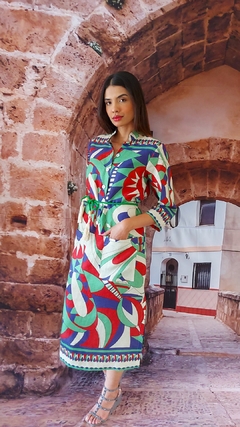 VESTIDO SAMARITAINE VERDE LINHO - comprar online