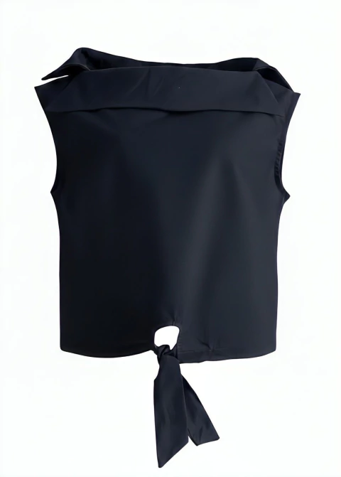 BLUSA BETINA AZUL MARINHO - ALGODÃO