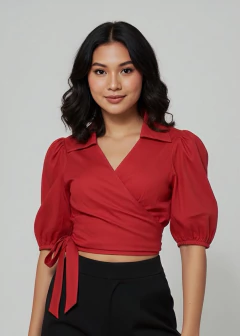 BLUSA DALY VERMELHA - ALGODÃO - comprar online