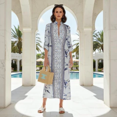 CHEMISE CANTON AZUL - LINHO - comprar online