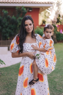 KIT MÃE E FILHA PAPAIA ALGODÃO - loja online