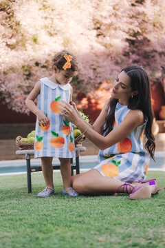 KIT MÃE E FILHA LARANJAS LINHO - Mara Maia