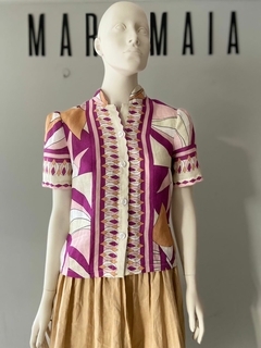 CAMISA PUCCI ROSA LINHO